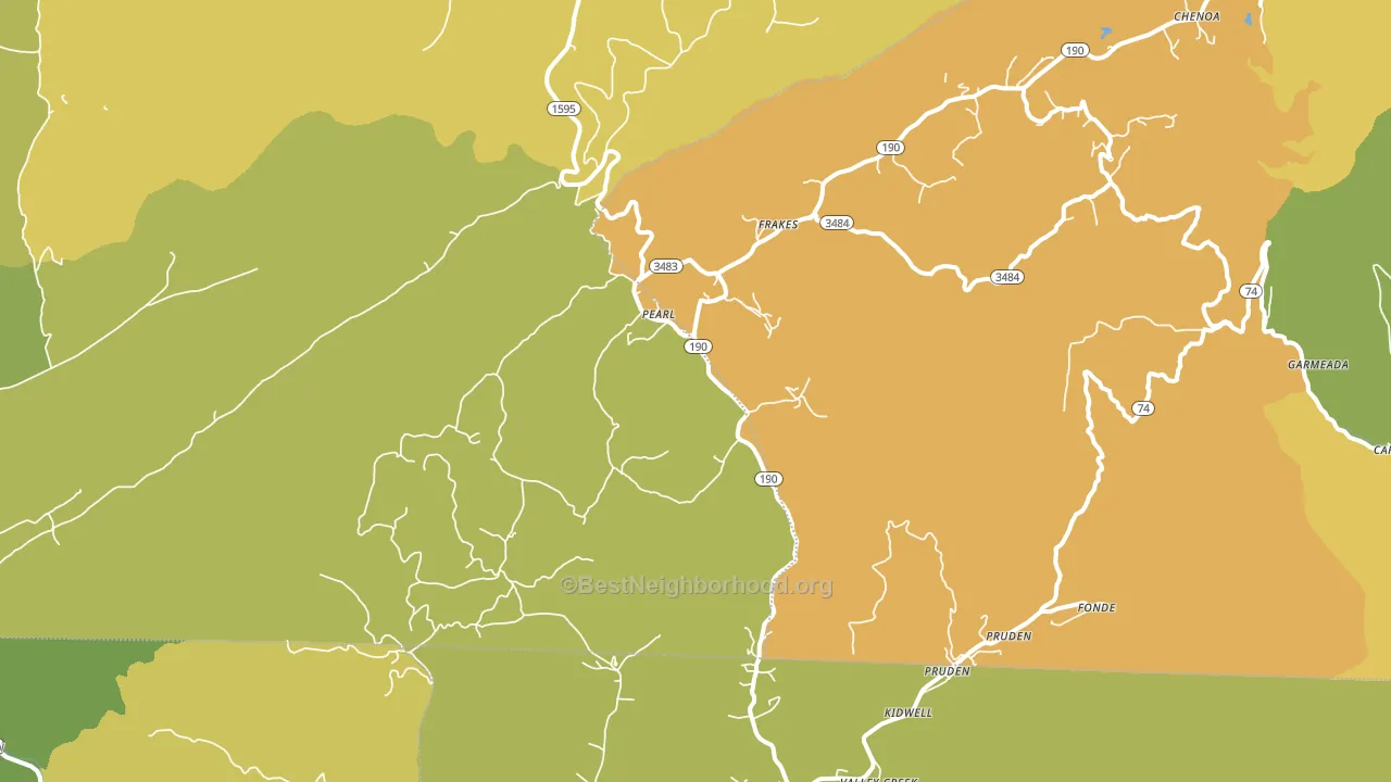 40940, KY block-group voter-turnout map