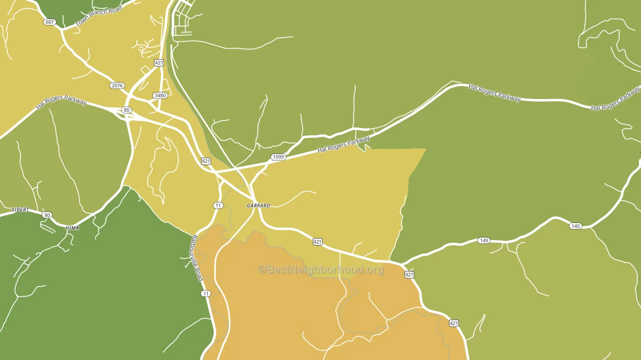 40941, KY block-group voter-turnout map