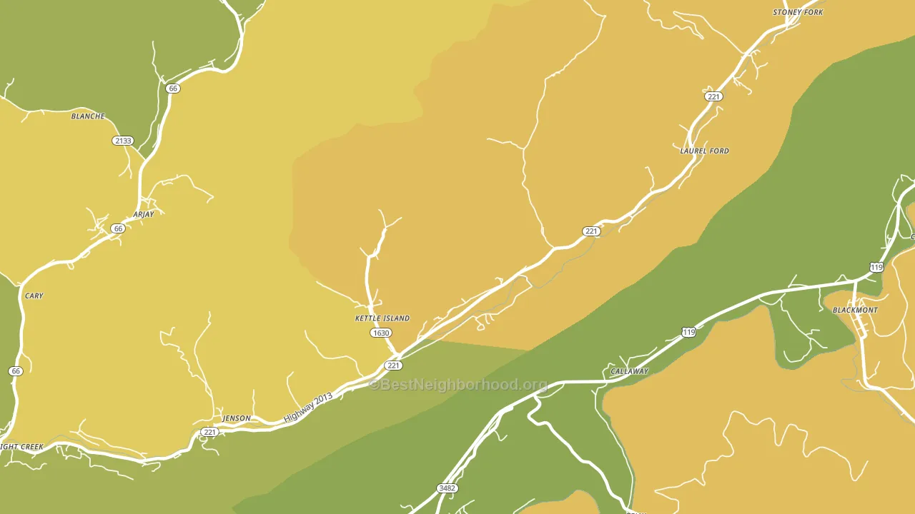 40958, KY block-group voter-turnout map