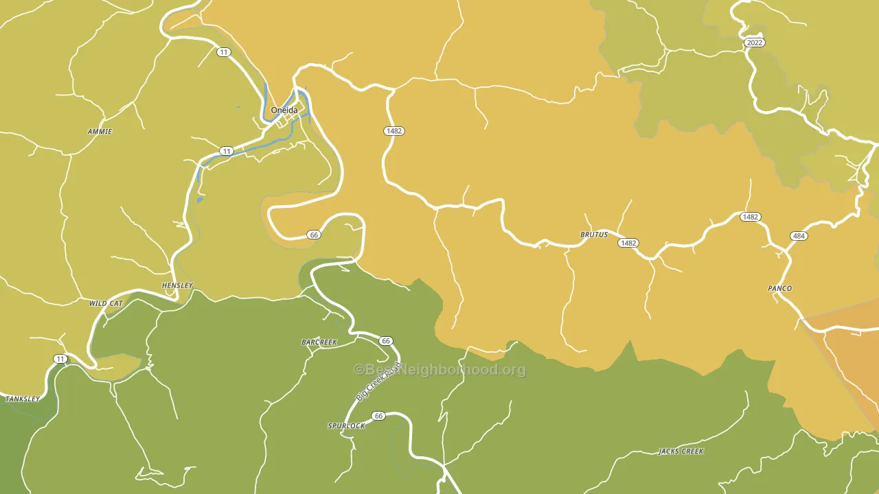 40972, KY block-group voter-turnout map