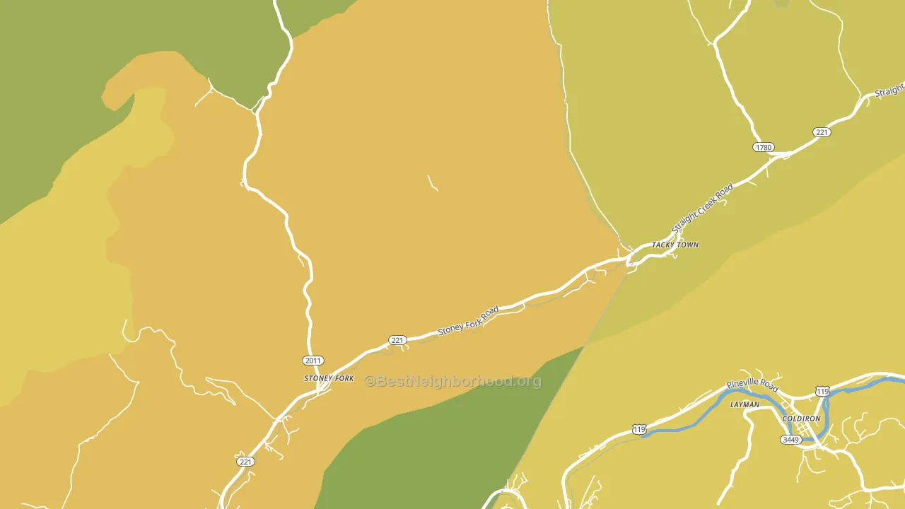 40988, KY block-group voter-turnout map