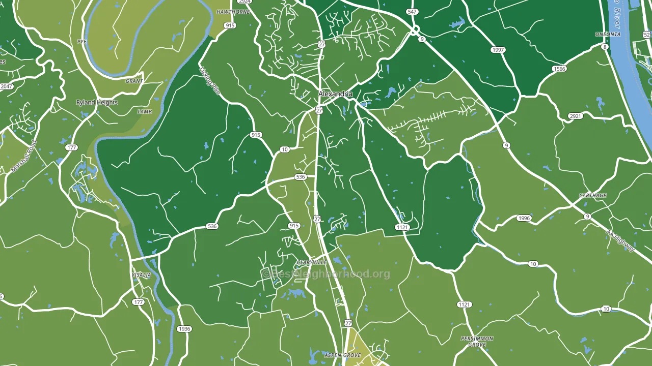 41001, KY block-group voter-turnout map