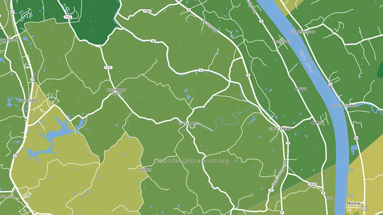 41007, KY block-group voter-turnout map