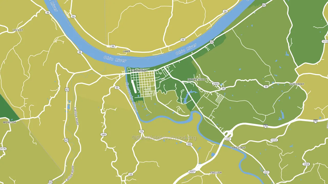 41008, KY block-group voter-turnout map