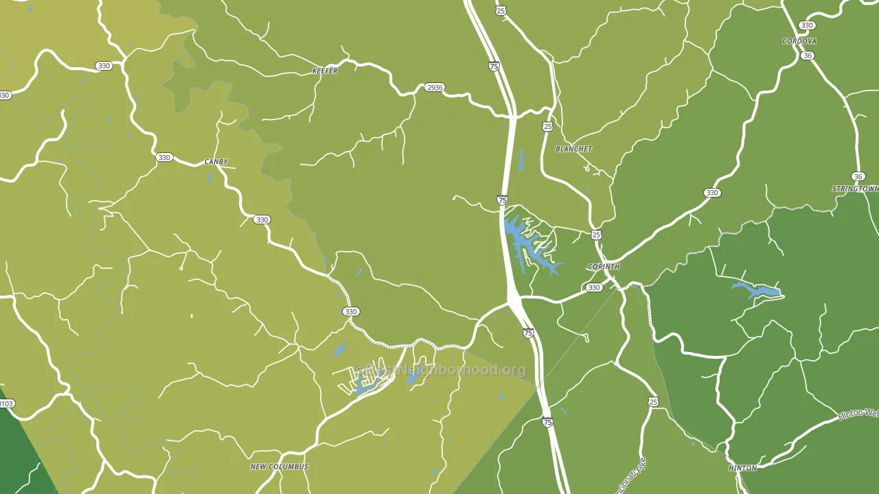 41010, KY block-group voter-turnout map