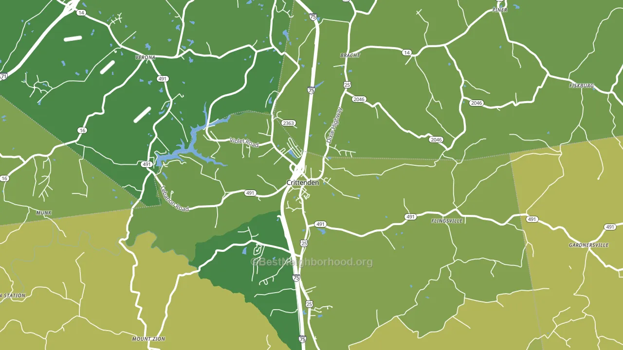 41030, KY block-group voter-turnout map