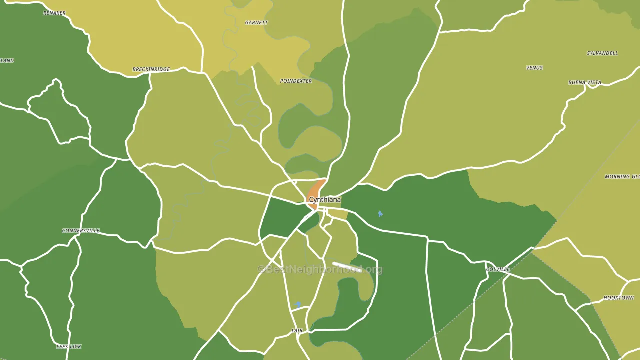 41031, KY block-group voter-turnout map