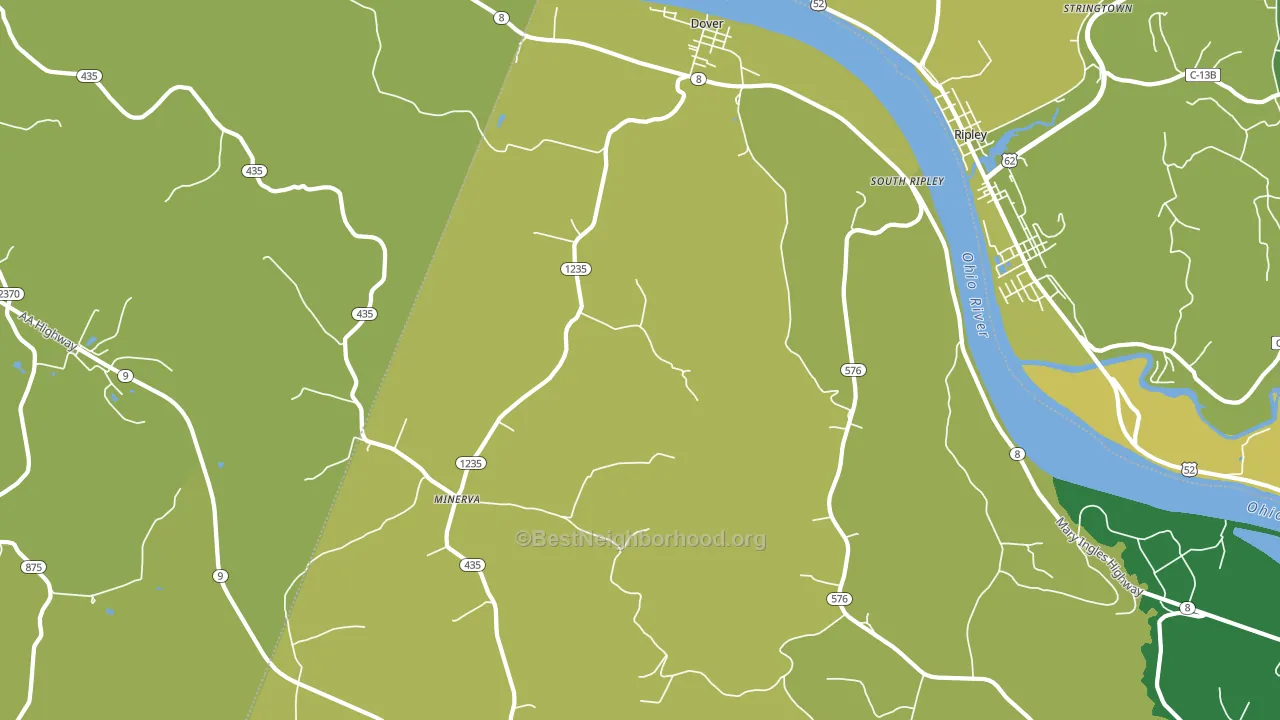 41034, KY block-group voter-turnout map