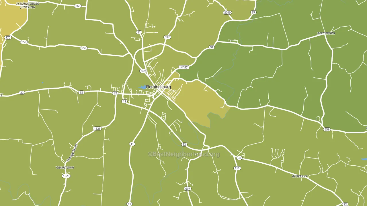 41041, KY block-group voter-turnout map
