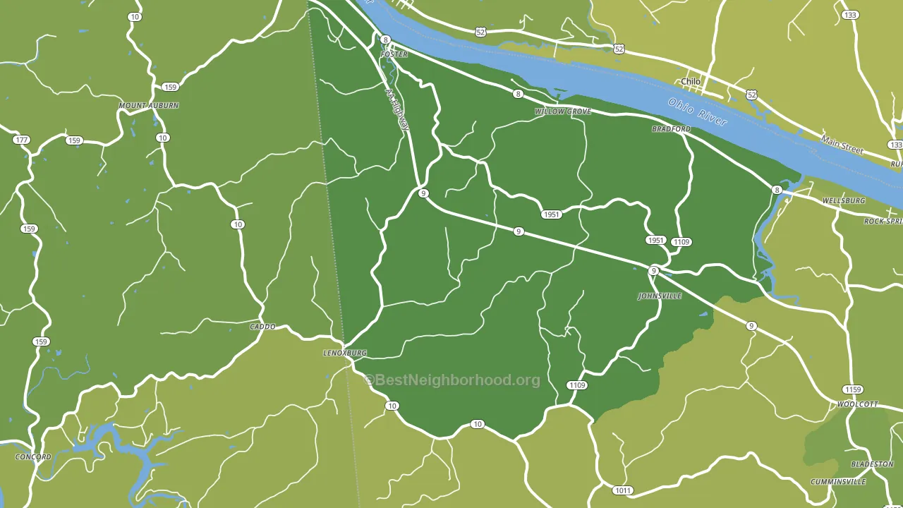 41043, KY block-group voter-turnout map