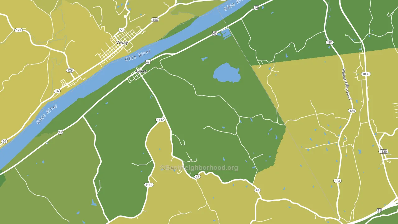 41045, KY block-group voter-turnout map