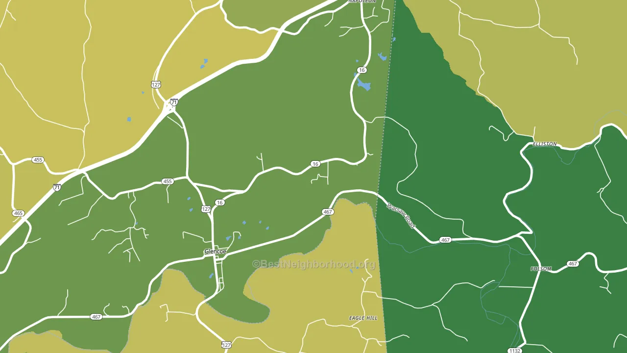 41046, KY block-group voter-turnout map