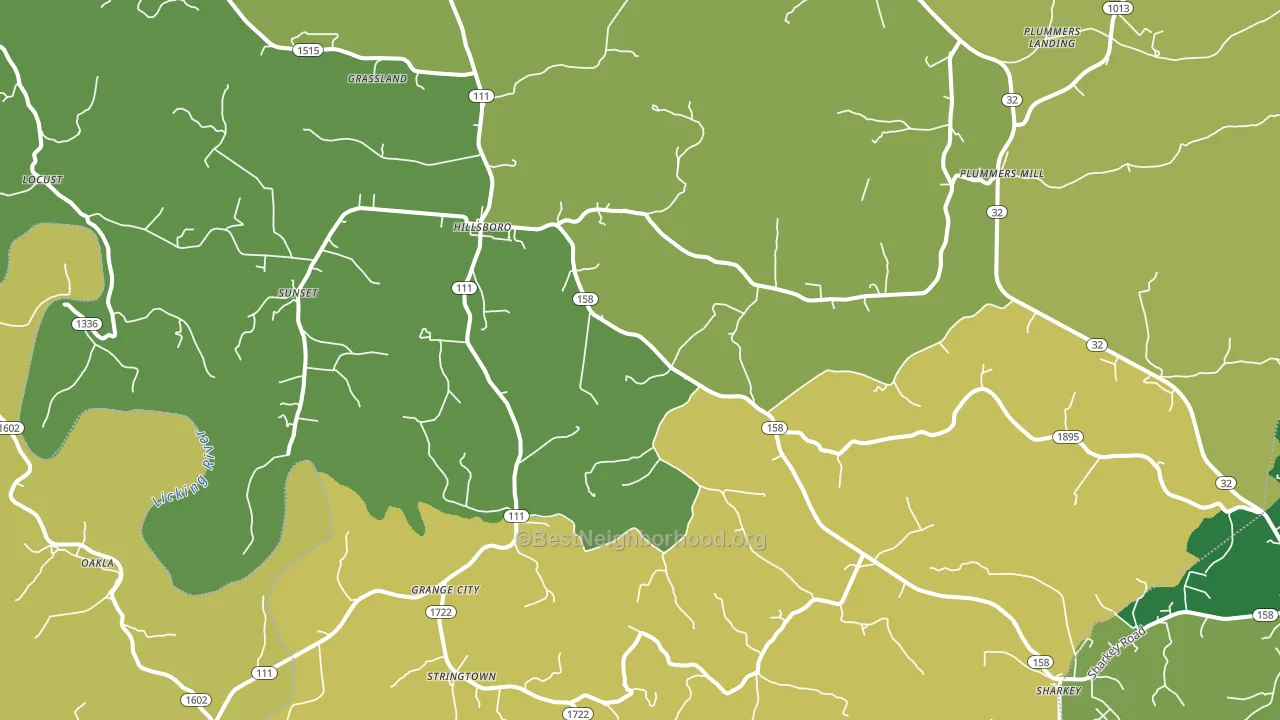 41049, KY block-group voter-turnout map
