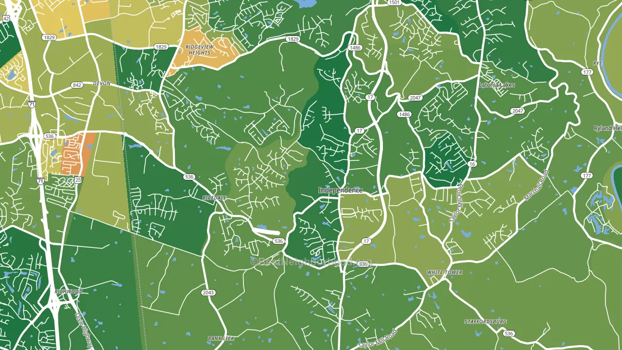 41051, KY block-group voter-turnout map