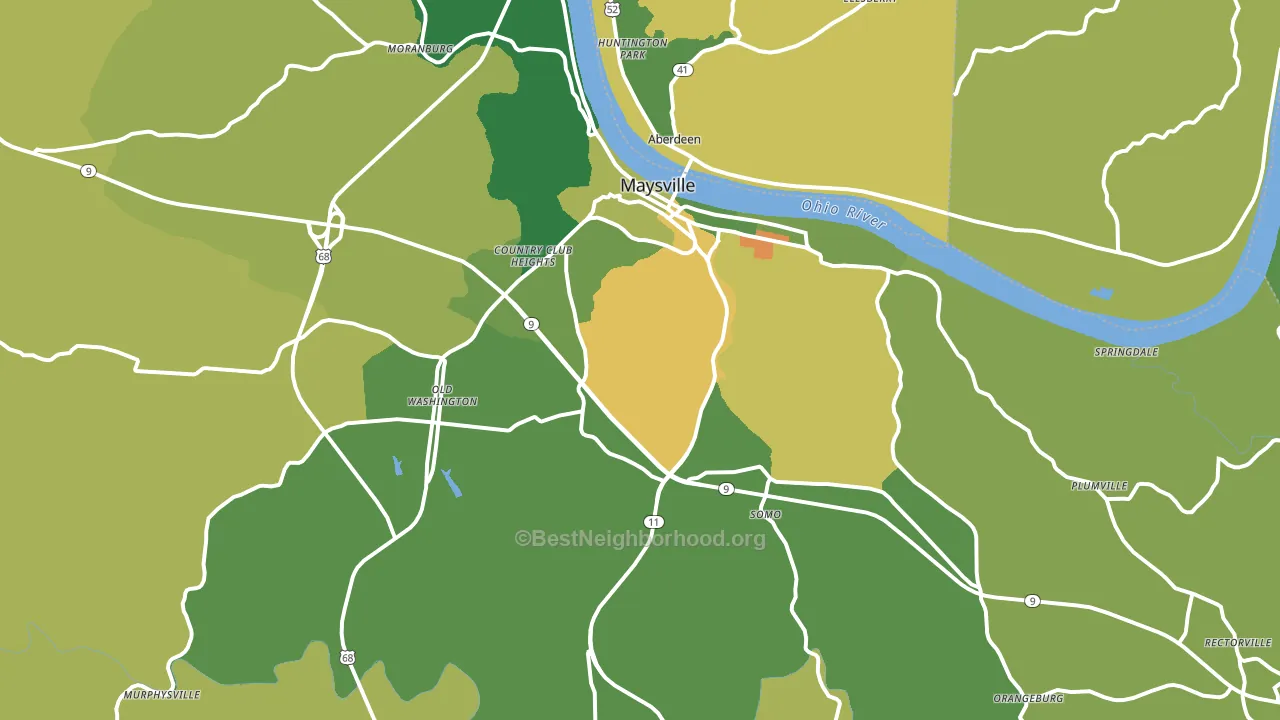 41056, KY block-group voter-turnout map