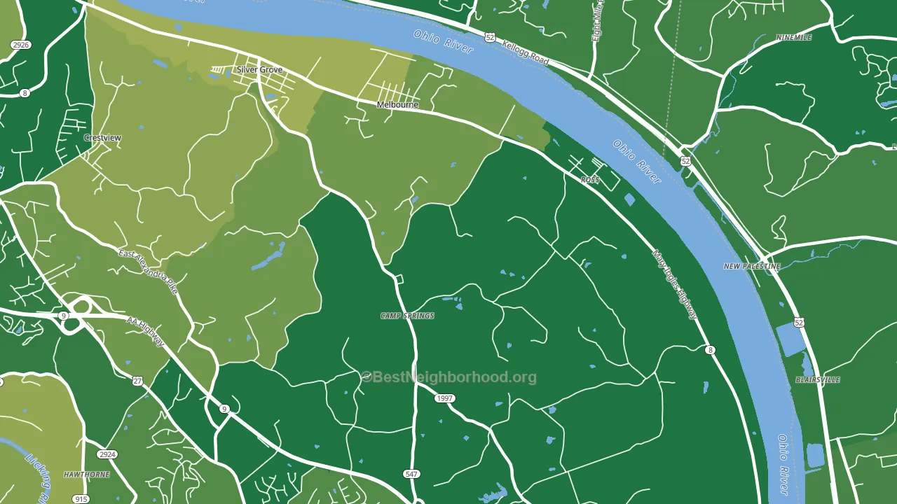 41059, KY block-group voter-turnout map