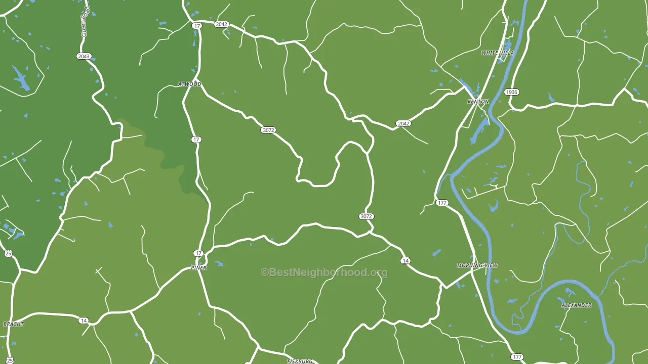 41063, KY block-group voter-turnout map