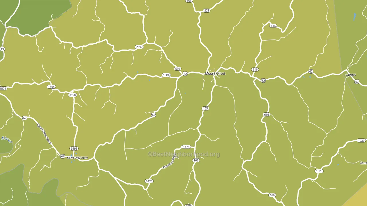 41064, KY block-group voter-turnout map
