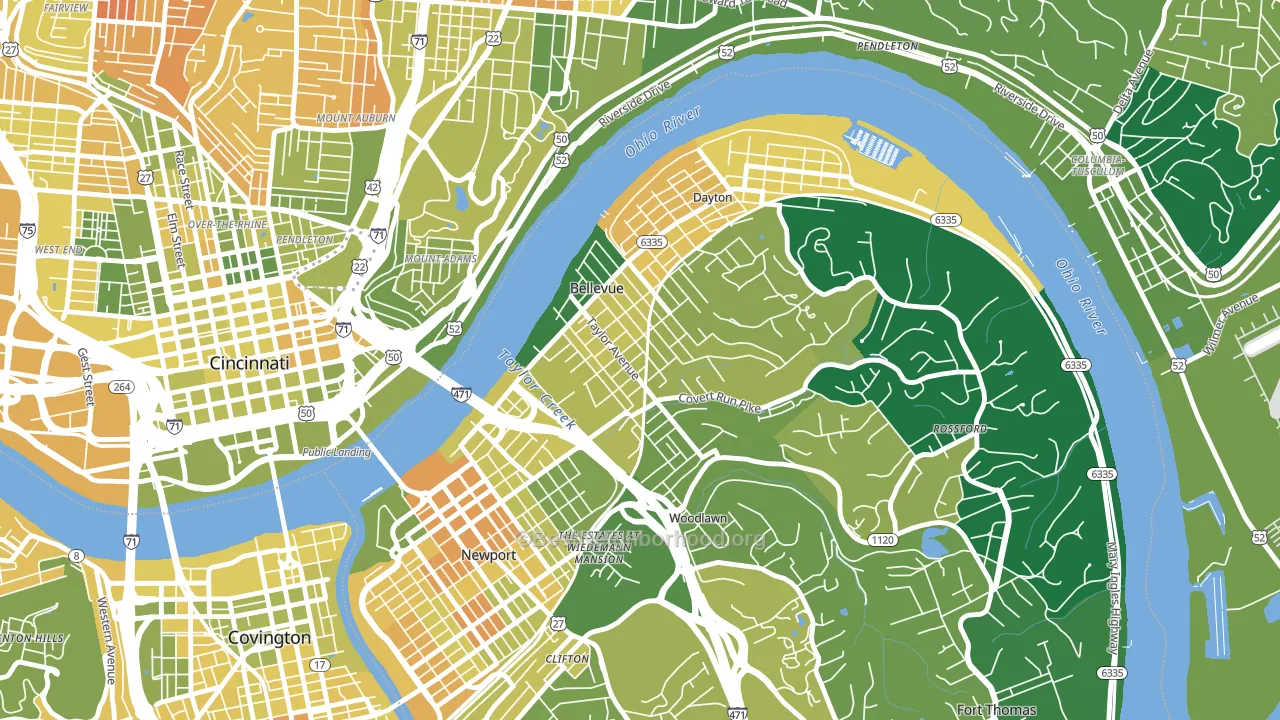 41073, KY block-group voter-turnout map