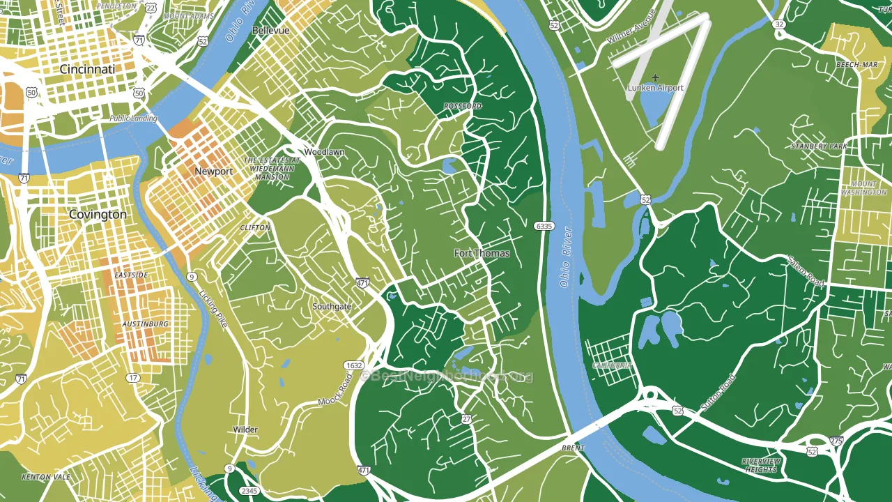 41075, KY block-group voter-turnout map