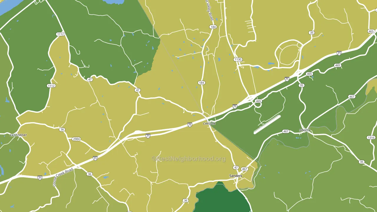 41083, KY block-group voter-turnout map