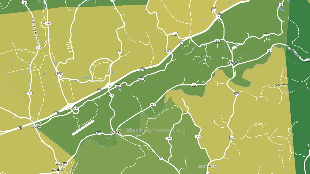 41086, KY block-group voter-turnout map