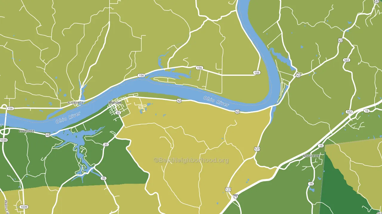 41095, KY block-group voter-turnout map