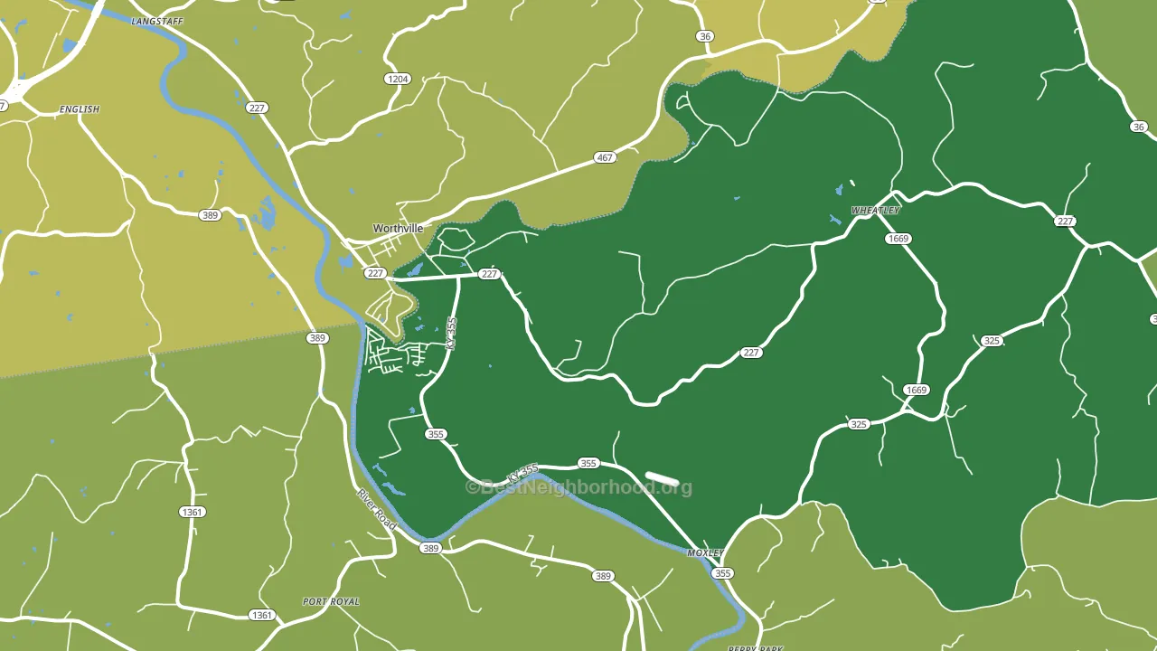 41098, KY block-group voter-turnout map