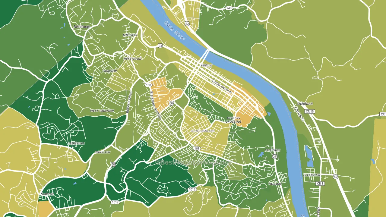 41101, KY block-group voter-turnout map