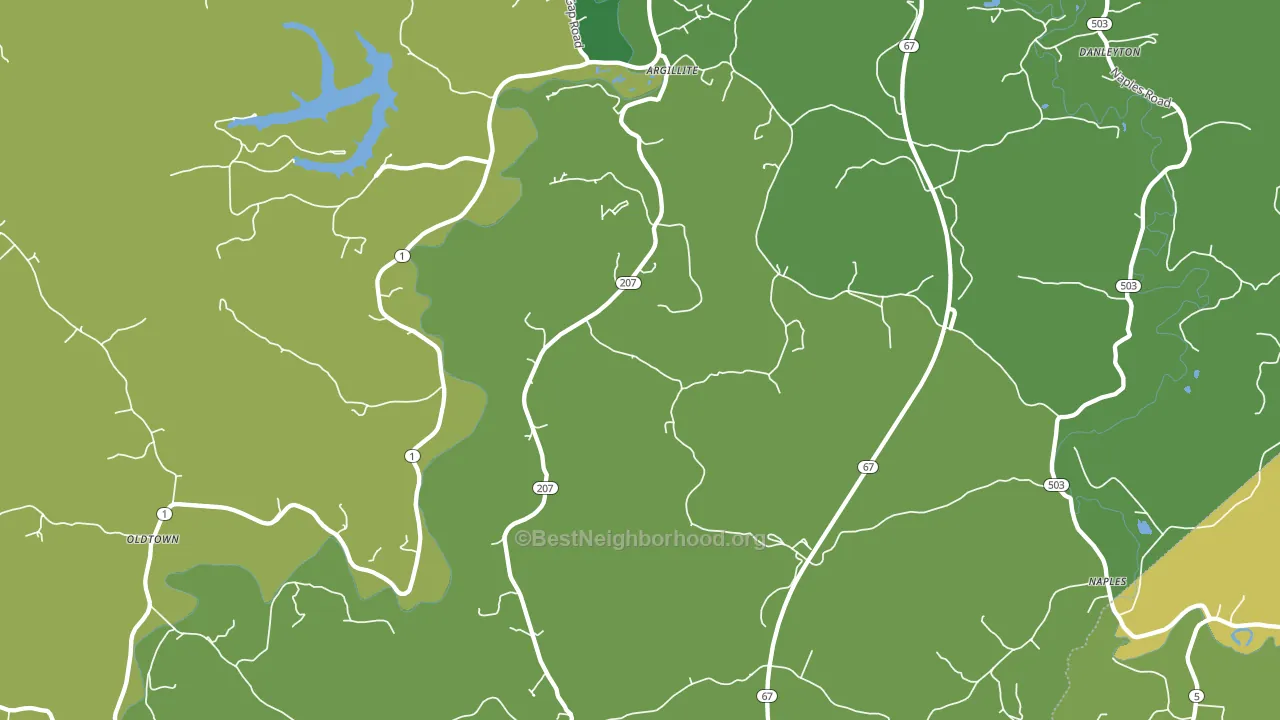 41121, KY block-group voter-turnout map