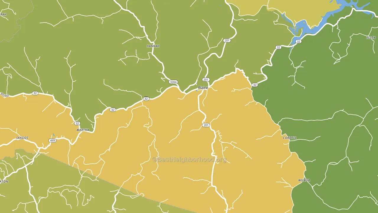 41124, KY block-group voter-turnout map