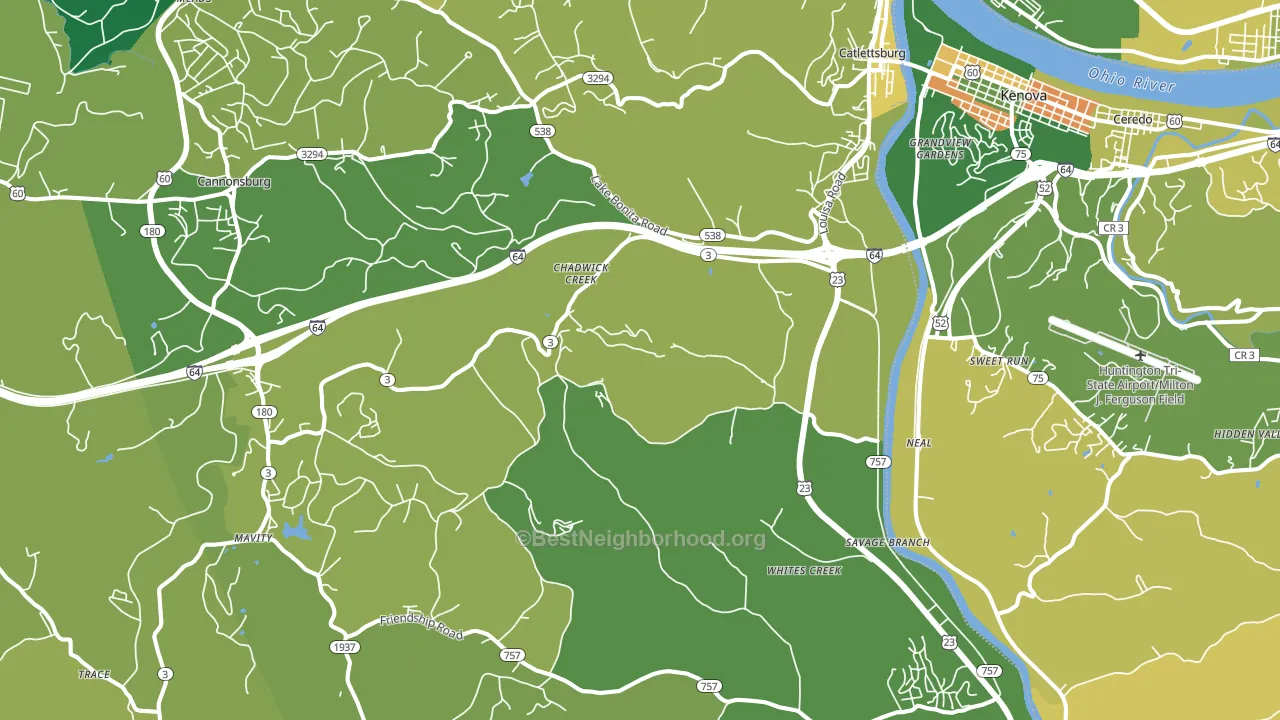 41129, KY block-group voter-turnout map