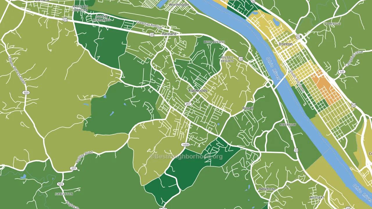 41139, KY block-group voter-turnout map