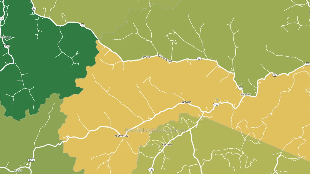 41159, KY block-group voter-turnout map