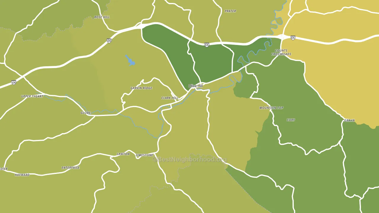 41164, KY block-group voter-turnout map