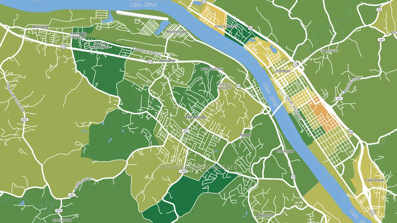 41169, KY block-group voter-turnout map
