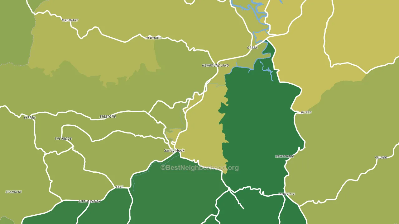 41171, KY block-group voter-turnout map