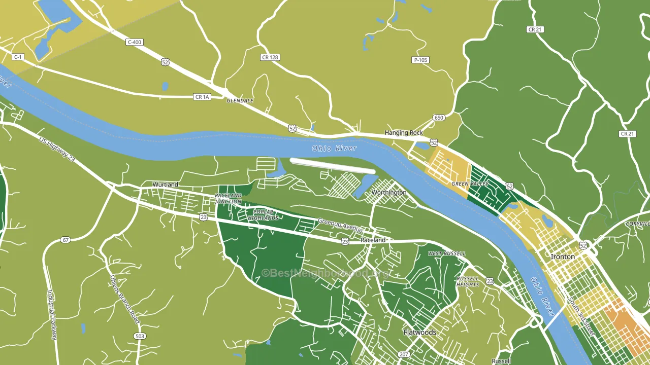 41183, KY block-group voter-turnout map