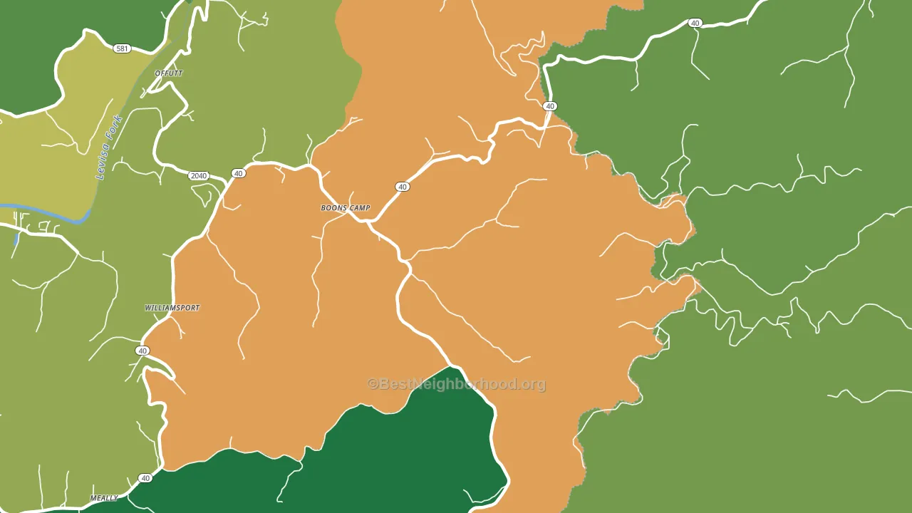 41204, KY block-group voter-turnout map