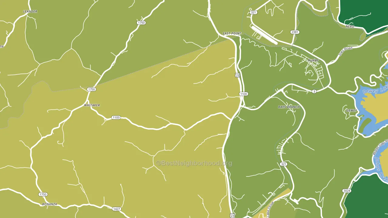 41216, KY block-group voter-turnout map