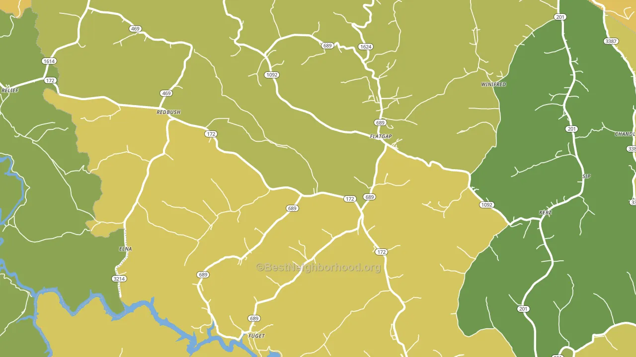 41219, KY block-group voter-turnout map