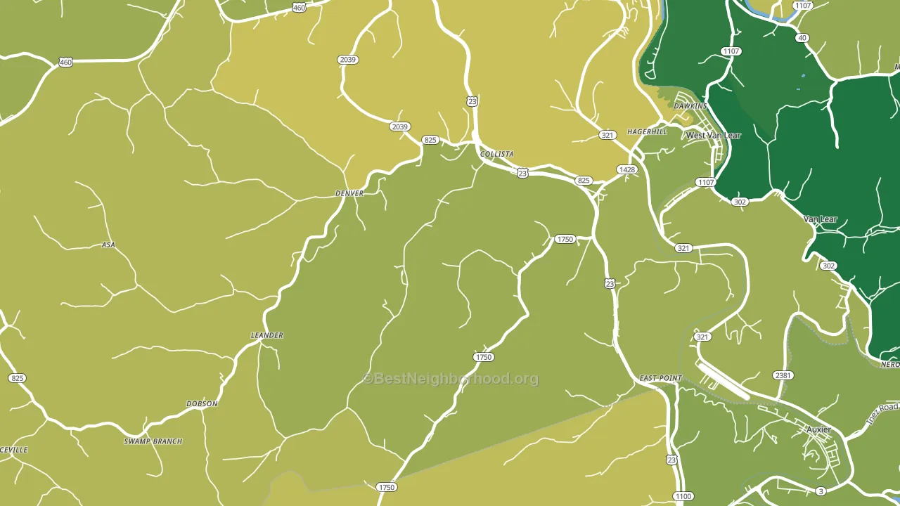41222, KY block-group voter-turnout map