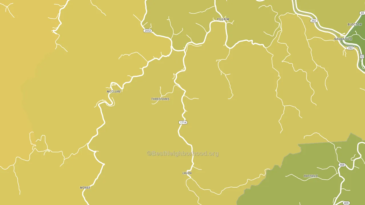 41250, KY block-group voter-turnout map