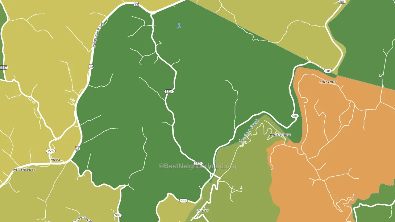 41254, KY block-group voter-turnout map