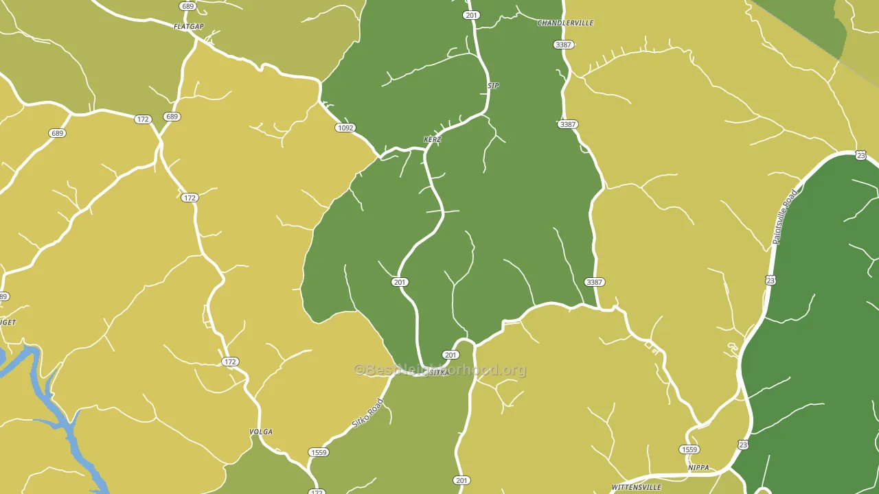 41255, KY block-group voter-turnout map