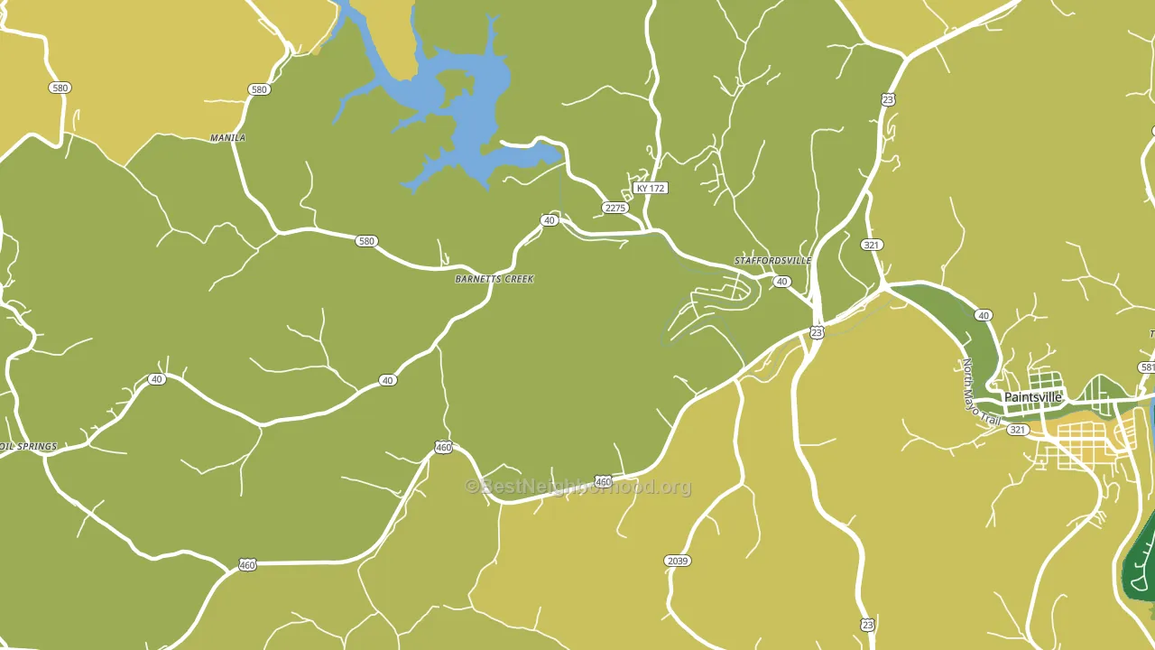 41256, KY block-group voter-turnout map