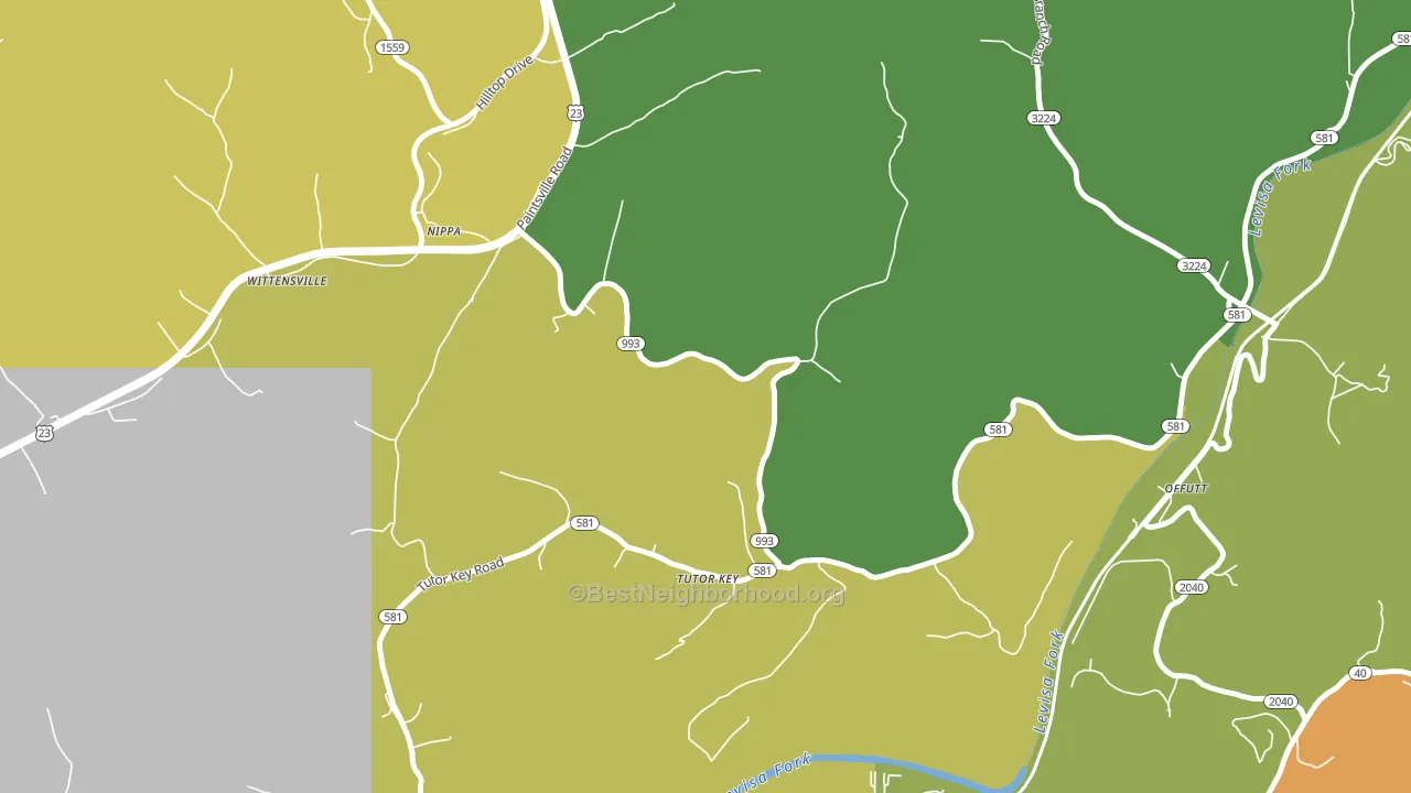 41263, KY block-group voter-turnout map