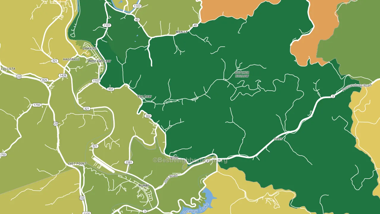 41265, KY block-group voter-turnout map
