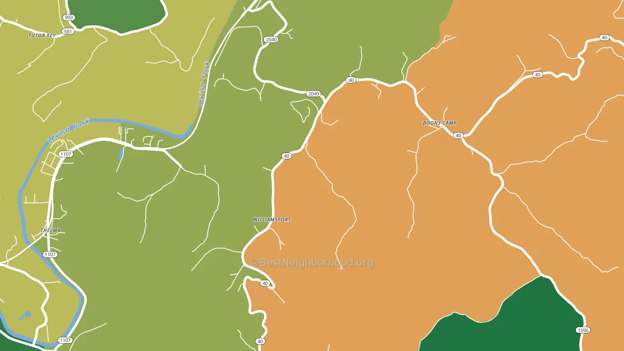 41271, KY block-group voter-turnout map