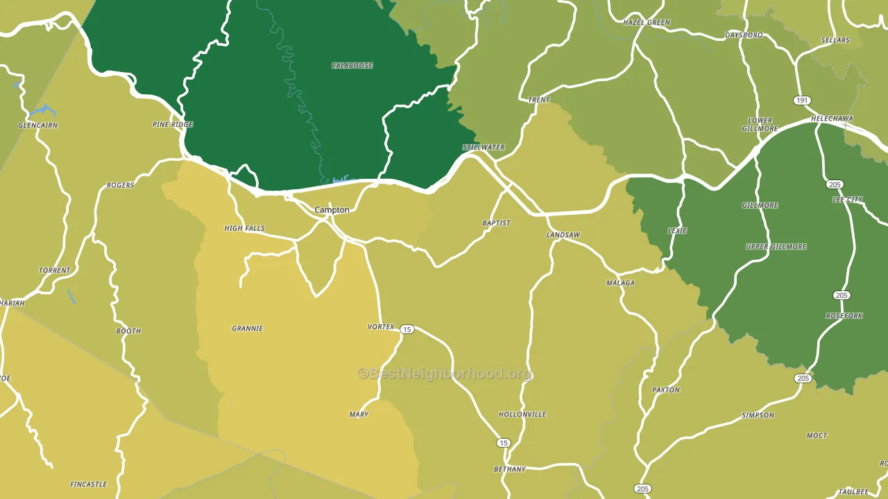 41301, KY block-group voter-turnout map